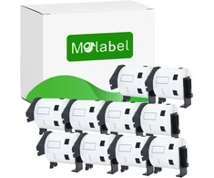 Molabel - 10 ritinių Dk-11209 maži adresų lipdukai, suderinami su Brother 62 mm x 29 mm, 4800 lipdukų, tinkami Brother Ql etikečių spausdintuvams