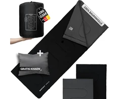 Montaray Antklodės tipo miegmaišis Cotton 3-4 sezonų [280 Gsm] lauko miegmaišis stovyklavimui su pagalve