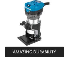 Mophorn medienos frezeris elektrinis frezeris medienai su spaustuvais 6 greičiai iki 30 000 aps/min priedai + 3 nardymo pagrindai