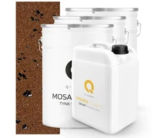Mozaikinis tinkas rudas su juoda žėrute M94 dervos pagrindu, skirtas išoriniam naudojimui 3x 25kg + gruntas
