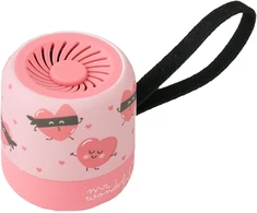 Kompiuterio kolonėlės Mr. Wonderful mini bluetooth kolonėlė su širdelės dizainu, veikimo trukmė 3-4 val., rožinė