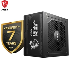 Msi Mag A850gl Pcie5 Maitinimo Šaltinis, 850w, 80 Plus Gold, Visiškai Modulinis, Atx 3.0, Palaiko Pcie 5.0 Gpu, 120 Mm Fdb Ventiliatorius Su Dinaminiais Rutuliniais Guoliais, Full-bridge Llc, Juodas Plokščias Kabelis