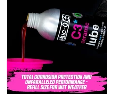 Muc-off C3 Ceramic Wet Chain Lube šlapiam grandinės tepimui dviračiui, 300 ml - premium klasės grandinės tepalas, grandinės purškalas dviračiui, su Uv dažikliu - skirtas šlapioms ir atšiaurioms oro sąlygoms