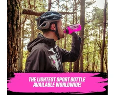 Muc-off Elite Fly gertuvė, rožinė, 550 ml, lengva, be Bpa sportinė gertuvė, gertuvė su ergonomišku uždarymu lengvam vandens srautui, 100% perdirbama