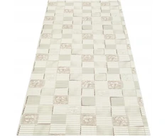 Multi-decor vonios kilimėlis Pvc putų 65x130cm Kratka raštas, smėlio spalvos