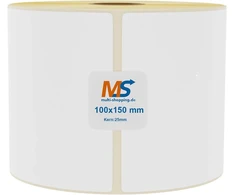 Multi-shopping terminiai viršutiniai siuntimo etiketės 100 x 150 mm, 500 vienetų ritinyje, šerdis 25 mm, permanentiniai klijai Dhl, Ups, Gls, Hermes, Fedex Thermodirekt lipnios