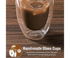 Mumdoyal Dvisienės latte macchiato stiklinės, stilingos ir praktiškos (2 x 350 ml)