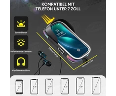 Mumuq telefono laikiklis dviračiui Ipx5 vandeniui atsparus telefono dėklas dviračiui su Hd Tpu jutikliniu ekranu išmaniesiems telefonams 4,7–7 colių dviračio krepšio rėmas ir apsauga nuo lietaus, krepšys ant vairo, priedai, skirti elektriniams dviračiams,