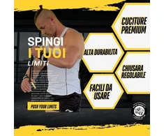 Myfitsport67® elastinės riešo apsaugos su kilpa nykščiui, naudingos jėgos trikovėje, kultūrizme, kalistenikoje ir crossfit (juoda/mėlyna)