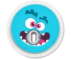 Mysweetstitch Freestyle Libre 3 jutiklių lipdukai, 4 vnt., Sugar Monsters, su ventiliacijos anga, pagaminta Vokietijoje