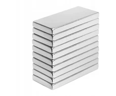 Neodimio magnetas, stiprūs magnetai, 10 vnt. plokštelės formos, 10x5x1 mm