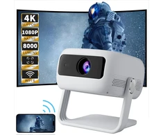 Nešiojamas 4k 1080p Hd 360° projektorius su stovu Wifi Bluetooth namų kinas Hdmi