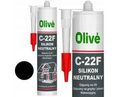 Neutralus sanitarinis silikonas Olive, juodas, nepalieka dėmių ant akmens ar akrilo paviršių