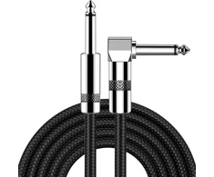 New bee instrumentinis kabelis elektrinis instrumentinis kabelis bosinis amp kabelis 1/4 elektrinei gitarai, bosinei gitarai, klavišiniams, elektrinei mandolinai, profesionaliam audio (right, 3 m/10 ft)