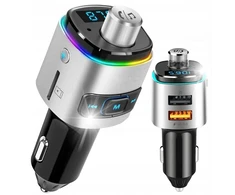 Automagnetola Niktrade bluetooth fm automobilinis transliatorius su greitu automobiliniu įkrovikliu 2x usb qc