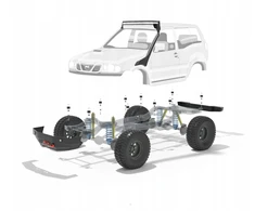 Nissan Terrano Ii R20 3 durų / Kėbulo pakėlimas 50mm Liftas 2 coliai 10.9 klasės varžtai