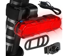 Nobitech Galinis dviračio žibintas led usb įkraunamas galingas 4 režimai + kabelis