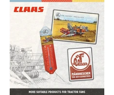 Nostalgic-art retro skardinis ženklas, 20 x 30 cm, Claas - derliaus specialistai - dovana traktorių gerbėjams, originalus licencijuotas produktas (olp), pagamintas iš metalo, vintažinis dizainas, skardiniai ženklai su užrašais