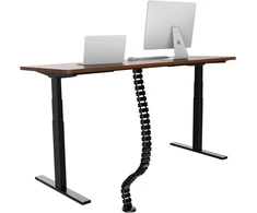 Oashisu Cable Management Square Cuba Slim 130 cm kabelių valdymo sistema stalui, reguliuojamo aukščio stalams, lanksti kabelių valdymo sistema, juoda