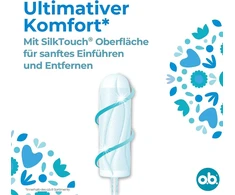 O.b. Procomfort Mini Light/medium Day tamponai su Silktouch paviršiumi, užtikrinantys didžiausią komfortą ir patikimą apsaugą (2 pakuotės)