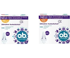 O.b. Tamponai Extraprotect Normal, pakuotė iš 56 &amp; Extraprotect Super, tamponai gausioms dienoms su Dynamic Fit technologija ir itin apsauginiais sparneliais, užtikrinantys maksimalią apsaugą nuo pratekėjimo* (1 x 42 vienetai)