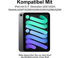 Occtingkind, klaviatūra, skirta ipad mini, dėklas su klaviatūra, skirtas ipad mini 6/7 (2021/2024), magnetinė nuimama bluetooth klaviatūra, skirta ipad mini 8.3 colių, qwertz, usb c, apšvietimas, rožinė