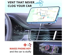 Ohlpro magsafe automobilinis laikiklis-įkroviklis, magnetinis automobilinis mobiliojo telefono laikiklis su įkrovimo funkcija, belaidė automobilinė įkrovimo stotelė, skirta iphone 16 15 14 13 12 serijoms, automatinis išlygiavimas [super stilingas premium