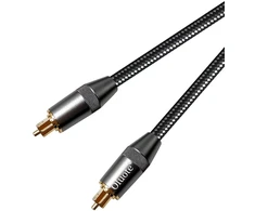 Oluote optinis audio kabelis, toslink kabelis, aliuminio korpusas, paauksuota jungtis, skaitmeninis optinis kabelis soundbar'ui, televizoriui, ps4, XBOX, žaidimų konsolei ir daugiau (1.5 m)