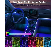 Omeco Usb aplinkos apšvietimas automobiliui Led vidaus apšvietimas 4 m 5050 Rgb su programėle ir valdikliu 5 V Led juosta vidaus apšvietimas atmosfera šviesa vandeniui atspari muzikos šviesos juosta valdoma Led juosta neonas