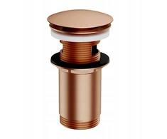 Omnires Click-clack kamštelis praustuvui su persipylimu, brushed copper (cpb)