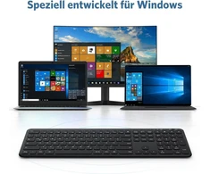 Omoton bluetooth klaviatūra, ergonomiškas dizainas, juoda