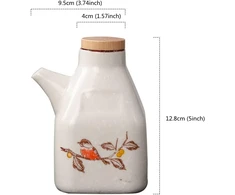 Onepine 350 ml aliejaus acto dozatorius keramikinis, aliejaus indas virtuvės alyvuogių aliejaus dozatorius, butelis aliejui keramikinis prieskonių butelis