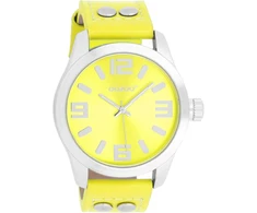 Oozoo Junior Basic Neon Line laikrodis su odiniu dirželiu, 40 mm, įvairių dizainų