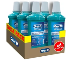 Oral-b Pro-expert burnos skalavimo skystis su daugialype apsauga, kovoja su apnašas sukeliančiomis bakterijomis, mėtų skonis ilgalaikiam gaiviam kvapui, 24 valandų apsauga, be alkoholio, didelis formatas, 6 pakuotės x