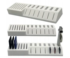 Organizeris, stovas, laikiklis Sd, Microsd kortelėms, Usb atmintinėms, 21 vieta, baltas