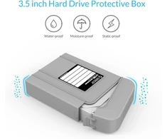 Orico 3.5 colio išorinis apsauginis hdd kietojo disko dėklas, kietojo disko dėklas, hdd apsauginis dėklas, atsparus smūgiams, dulkėms, antistatinis, nešiojimo dėklai 3.5 colio hdd - pilkas