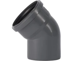 Ostendorf Htsafe alkūnė 45 laipsnių Dn 110 mm Ht pilkas vamzdis Dn 110 45 laipsnių