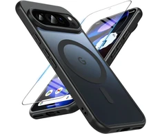 Owkey dėklas Google Pixel 9/9 Pro su Magsafe ir grūdintu stiklu, juodas