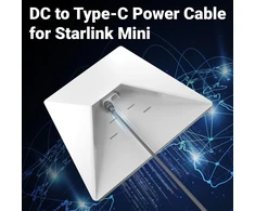 Ozkak Starlink Mini Usb C į Dc maitinimo kabelis, Usb C maitinimo kabelis, tinkamas 100 W + įvesties Pd šaltinio maitinimo blokui, vandeniui atsparus Ip67 mažas ir nešiojamas Starlink Mini kabelių rinkinys, 2 m