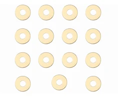 Pakeitimas Griptilian 551 710 720 723 edc kišeninio peilio tarpinei, žalvarinė poveržlė, sulankstomas peilis, amortizacinis žiedas, pasukamos ašies poveržlė peilių gamintojui, 0,7 x 15,4 x 5,6 mm, 15 vnt.