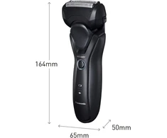 Panasonic Series 500 Es-rt37 šlapias ir sausas vyriškas skustuvas su 3 ašmenimis greitam ir tiksliam skutimui, juodas