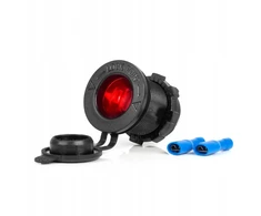 Papildomas maitinimo lizdas su apšvietimu 12v 24v Amio-04219