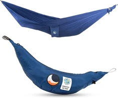 Parašiutinis hamakas compact - originalas nuo 1996 m. | royal mėlynas | lengvas, rankų darbo ir tvarus | 320 x 155 cm, tik 500g | greitas surinkimas < 1 min | stovyklavimui, hamakas