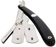 Parker Safety Razor Parker Srb tiesus skustuvas kirpėjams ir 5 Shark nerūdijančio plieno peiliukai