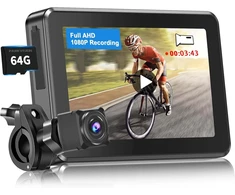 Parkvision dviračio galinio vaizdo kamera su įrašymo funkcija, galinio vaizdo kamera dviračiui su ahd 1080p 4.3 colių monitoriumi, dviračio galinio vaizdo veidrodėlio rinkinys, tinkantis daugumai dviračių, su tf 64g kortele