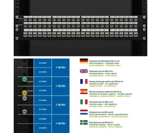 Patch Panel Cat 6a 24 prievadai 10 Gbit/s 19" 0.5u su Rj45 moduliais