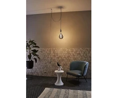 Paulmann 79771 Neordic Eldar pakabinamas šviestuvas su kištuku, maks. 20 W, pilkas nikelis, svetainės metalo apšvietimo sistema E27