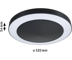 Paulmann Circula 94526 Led lauko lubinis šviestuvas su prieblandos / judesio jutikliu Ip44 apvalus, įskaitant 1 x 14 W šiltai baltą antracito spalvos plastikinį 3000 K