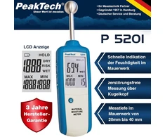 Peaktech profesionalus drėgmės matuoklis – 1 x P 5201