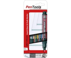 Pentools by Pentel Smw26 Smw26-pro4mx1eu stiklo žymeklis laikiniam žymėjimui, nuvalomas drėgna šluoste nuo lygių paviršių, nuožulnus galiukas (1,5-4,0 mm linija), 4 vnt. pakuotė – įvairių spalvų, 1 lizdinė plokštelė